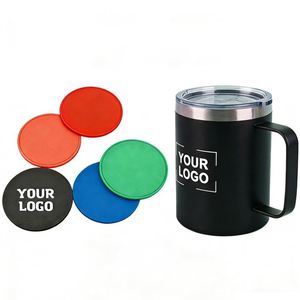 Sous-verres en PVC souple pour restaurants, avec logo personnalisé, tapis en silicone pour bars, hôtels, cafés, cadeaux promotionnels professionnels - Product Image 1