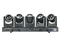Barra de Luz LED RGB 4 en 1 de 5*80W con Cabezal Móvil, Anillo de Colores, IP33, 95 CRI, Control DMX512/Activación por Sonido para Escenarios de Clubes