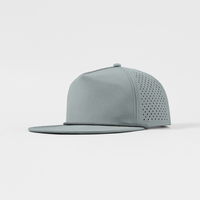 Casquettes de camionneur à trou découpé au laser vierge à 5 panneaux avec logo personnalisé Casquettes de rappel à corde Gorras perforées classiques à séchage rapide et anti-transpiration