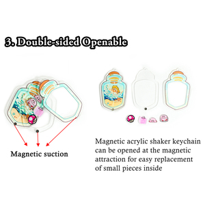 Nhà Máy Cung Cấp Phim Hoạt Hình Dễ Thương Acrylic Shaker Kawaii Keychain Tùy Chỉnh Charms Nhựa Vòng Chìa Khóa Chuỗi Bán Buôn - Product Image 6