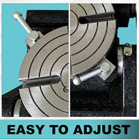 Table rotative manuelle noire HV6-3 à 3 fentes en fonte, inclinable 6"-150mm, garantie 3 ans, 1 pièce pour vidéo de démonstration