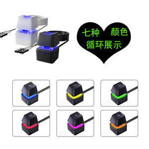 Power <b>Switch</b> Desktop Computer External Remote Starter Motherboard Button With Led Light 7 Color Lighting Effect Extension Cable - Product Image 1