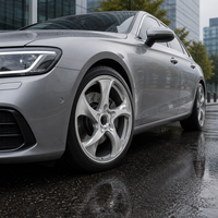 Jantes en alliage d'aluminium forgé brossé argenté sur mesure de 18, 19, 20, 21 et 22 pouces, 5 branches, directionnelles Cyclone pour Porsche