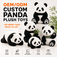 Peluche géante Panda OEM ODM, jouet en peluche personnalisé, jouet doux, cadeau promotionnel, jouet en peluche OEM ODM, animal en peluche, merchandising de marque