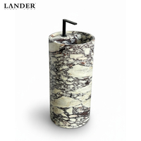 Lavabo en marbre Calacatta Viola Landerstone, lavabo en marbre pour chambre d'hôtel, lavabo de salle de bain