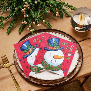 Chất Lượng Cao 2-Ply Cocktail Bữa Ăn Tối Khăn Giấy Cổ In Khăn Ăn Cho Giáng Sinh Túi Phong Cách - Product Image 5