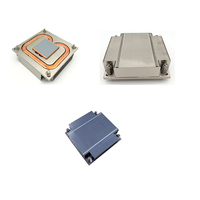 Refroidisseur de serveur CPU 1U sans ventilateur avec caloduc en cuivre et dissipateur thermique à ailettes en aluminium, solution de refroidissement passif pour centre de données
