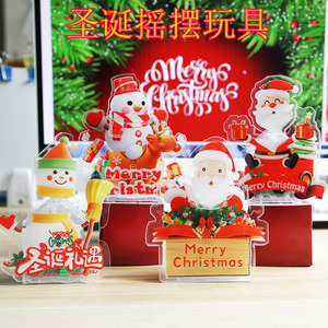 Adorno Navideño Eléctrico Animado de Acrílico con Figura de Santa Claus o Muñeco de Nieve, Decoración para Interiores, Sala de Estar, Regalo para Niños - Product Image 1