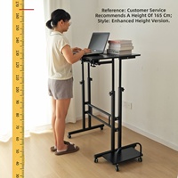 Bureau d'ordinateur réglable en hauteur Meida, durable, facile à assembler, design moderne pivotant pour usage domestique, portable, garantie 1 an