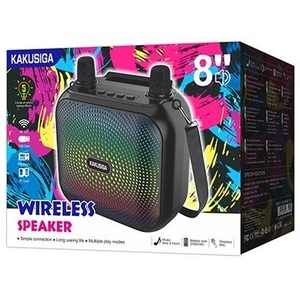Kakusiga Portable <b>Bluetooth</b> <b>Speaker</b> <b>With</b> 2 Microphones RGB <b>Lights</b> Karaoke Party Use - Product Image 5