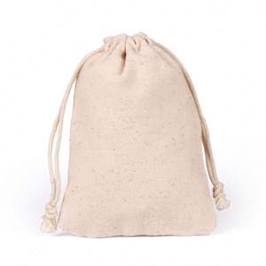 Sac à cordon en coton biologique écologique 13*18cm pour cosmétiques, bijoux, souvenirs, artisanat, cadeaux - Product Image 4