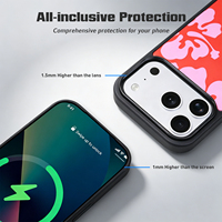 Coques de téléphone vierges à sublimation sous vide avec film magnétique antichoc à bords mats pour iPhone 17 16 15 Pro Max