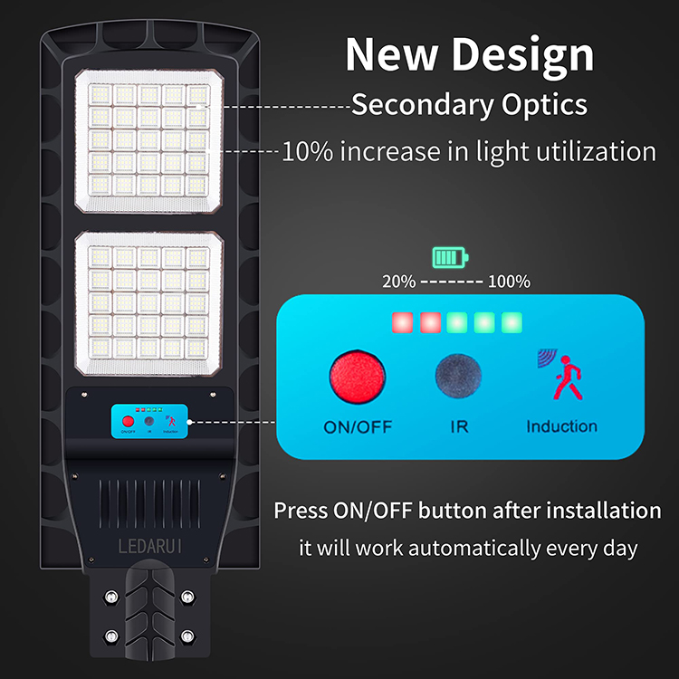 New Solar Street Light 400W Led Lampadaire Solaire Solar Power Street Lights - Solar Street Light - 2