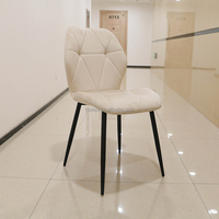 Vente en gros de chaises de salon de café nordique moderne Salle à manger de restaurant Ménage technologie de dossier simple tissu