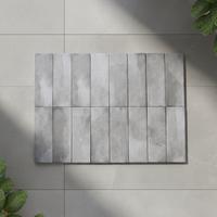 Carreaux de céramique rétro tons terre 62x189mm, résistants à l'usure, briques artisanales en bande pour sol de douche et mur de balcon