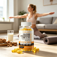 Capsules de vitamine D3 K2 magnésium zinc Greenpeople - Complément alimentaire pour la santé osseuse des adultes, biologique, végétalien