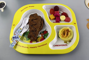 SEBEST Usine Personnalisé Offres Spéciales Rectangle Régime Sain 3 Compartiments Assiettes Divisées pour Adultes Écologique pour le Dîner - Product Image 2