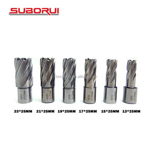 SUBORUI 8pcs HSS3/4ウェルドンシャンク1インチ1/2直径パイロットピンマグドリルビットドリルプレス用円形ブローチカッターセット - Product Image 2