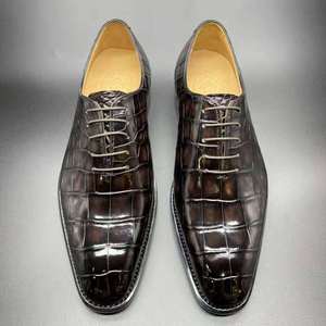 Goodyear <span class=keywords><strong>scarpe</strong></span> da <span class=keywords><strong>smoking</strong></span> di lusso in pelle di coccodrillo per uomo in vera pelle di alligatore <span class=keywords><strong>scarpe</strong></span> formali da uomo alla moda <span class=keywords><strong>scarpe</strong></span> da ufficio - Product Image 2