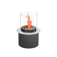 TT-124 Mini Poêle d'Intérieur au Bioéthanol, Cheminée de Table Extérieure au Biocarburant