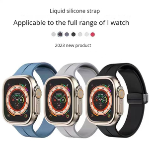 Correa de reloj plegable con hebilla magnética de silicona 2024 NUEVA para <span class=keywords><strong>Apple</strong></span> <span class=keywords><strong>Watch</strong></span> Ultra 2, iWatch series 9, 8 y 7 - Product Image 2