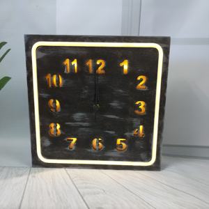 Hiasan dinding rumah liburan kualitas daftar baru dan ornamen jam dinding modis kayu indah - Product Image 1