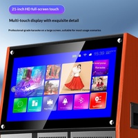 Haut-parleur de karaoké portable en bois pour l'extérieur, système audio KTV tout-en-un avec microphone sans fil, puissance de sortie 5.3 500-800W