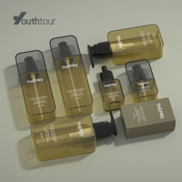 Bouteille Cosmétique Luxe en Plastique CQT Personnalisée PETG Vide Carrée 30ml 50ml 60ml 100ml 300ml 400ml pour Lotion, Vaporisateur, Pompe Distributrice et Shampoing