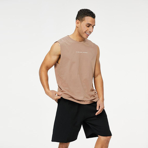 เสื้อกล้ามออกกำลังกายผู้ชายแบบสบายๆ แห้งเร็ว ผลิตจากโพลีเอสเตอร์ สำหรับออกกำลังกายในยิมและวิ่ง  รับสกรีนโลโก้ มีไซส์ US - Product Image 4