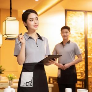 Uniforme <span class=keywords><strong>de</strong></span> serveur <span class=keywords><strong>de</strong></span> restaurant, hôtel, avec logo personnalisé, <span class=keywords><strong>robe</strong></span> <span class=keywords><strong>de</strong></span> <span class=keywords><strong>serveuse</strong></span> - Product Image 4