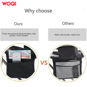 Chaises pliantes de camping Woqi, lot de 2, structure en aluminium, tissu Oxford gris spatial, avec porte-gobelet et poche latérale - Product Image 4