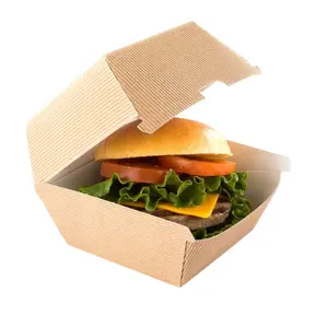 안전한 건강한 환경 친화적인 서류상 햄버거 상자 핫도그 쟁반 포장 상자 관례