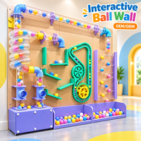 Mur de balles interactif, équipement de terrain de jeu, système de jeu sensoriel et d'apprentissage STEM, OEM ODM, centre de jeux intérieur personnalisé pour enfants