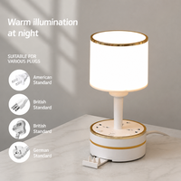 Nouvelle multiprise avec prises standard US, UK et européennes, lampe de bureau protectrice pour les yeux avec USB et multiprise rétractable