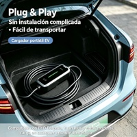 Chargeur EV portable haute performance 32A 110V 240V pour l'Amérique latine, homologué IK10, contrôle continu 24h/24 et 7j/7 via l'application Tuya, Type 2 GBT
