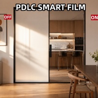 Film intelligent PDLC pour porte, verre à teinte variable, anti-UV et IR (88%, 92%, 96% VLT) avec télécommande pour la confidentialité des fenêtres de maison et de bureau