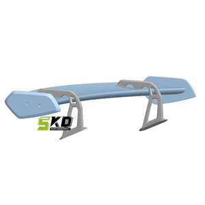 Aile de pare-chocs arrière style SK <span class=keywords><strong>GT</strong></span> Led rouge avec supports pour porsche <span class=keywords><strong>718</strong></span> Cayman 982 2016 + Aile arrière en fibre de carbone sèche Aile de becquet - Product Image 1