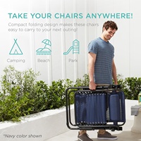 Chaise longue inclinable en maille d'acier réglable à gravité zéro avec oreillers, porte-gobelets et plateaux, vert forêt