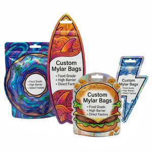 Custom Printed Die Cut 3.5g Mylar <b>Bags</b> Reusable <b>Zip</b> Lock Smell Proof Matte Foil Gummies Fast Shipping DDP Service Factory - Product Image 1