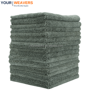 マイクロファイバータオル40x40cm長さと短いデュアルパイルエッジレスマイクロファイバークリーニングクロス洗車用掃除用超吸収性 - Product Image 5