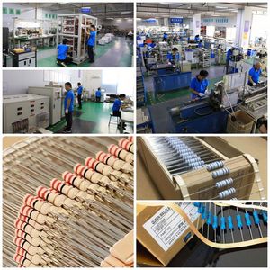 Resistor Film Karbon Logam Full Range 1/8W 1/4W 1/2W 1W 2W 3W 5W 1K 10K 1R - 100K Ohm Kode Warna Resistor Lubang Tembus Pemasok - Product Image 5