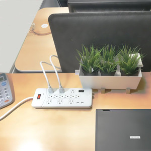 15A 12 cửa hàng <span class=keywords><strong>6</strong></span> ft ETL tất cả-trong-một mountable mở rộng ổ cắm bảo vệ tăng điện dải với 2 cổng sạc USB - Product Image 6