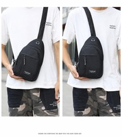 Sac de Poitrine Tendance Personnalisé avec Logo, Nouvelle Arrivée, Sac Banane Pas Cher pour Hommes, Sac Bandoulière avec Port USB et Trou pour Écouteurs