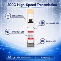 Modul Transceiver Optik 200G-2SR4 Kompatibel 200GBASE QSFP-DD 850nm 100m DOM MPO-24/UPC MMF