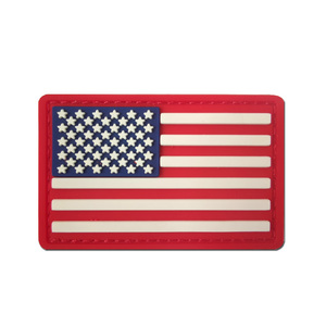 Parche con logotipo de Pvc Tiny 3D logo Bandera americana Parche de goma de PVC Parches de bandera de PVC personalizados - Product Image 1