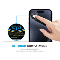 Protection d'écran en verre trempé anti-espionnage Vmax 3D Full Cover pour iPhone 15 14 Plus 16 17 Pro Max 13 12