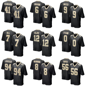 Camiseta de Fútbol Americano al por Mayor Bordada de los New Orleans Saints de Chris Olave # 41 Alvin Kamara # Uniforme de Fútbol Americano Número 6 de Tyler Shough - Product Image 1