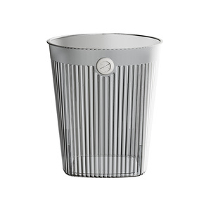 Waste Bin Transparent Gray And Green Cylindrical Indoor Open Design For Living Room Bedroom Kitchen Bathroom Office - Product Image 5