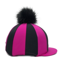 Gorro ecuestre de alta calidad para montar a caballo, cubierta con pompón, venta al por mayor de fábrica