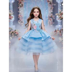 strapless open back dress Blue Satin Long Princess Dress, Cute Short Sleeve Ball Gown Sweet 16 D –  Frisco Dresses